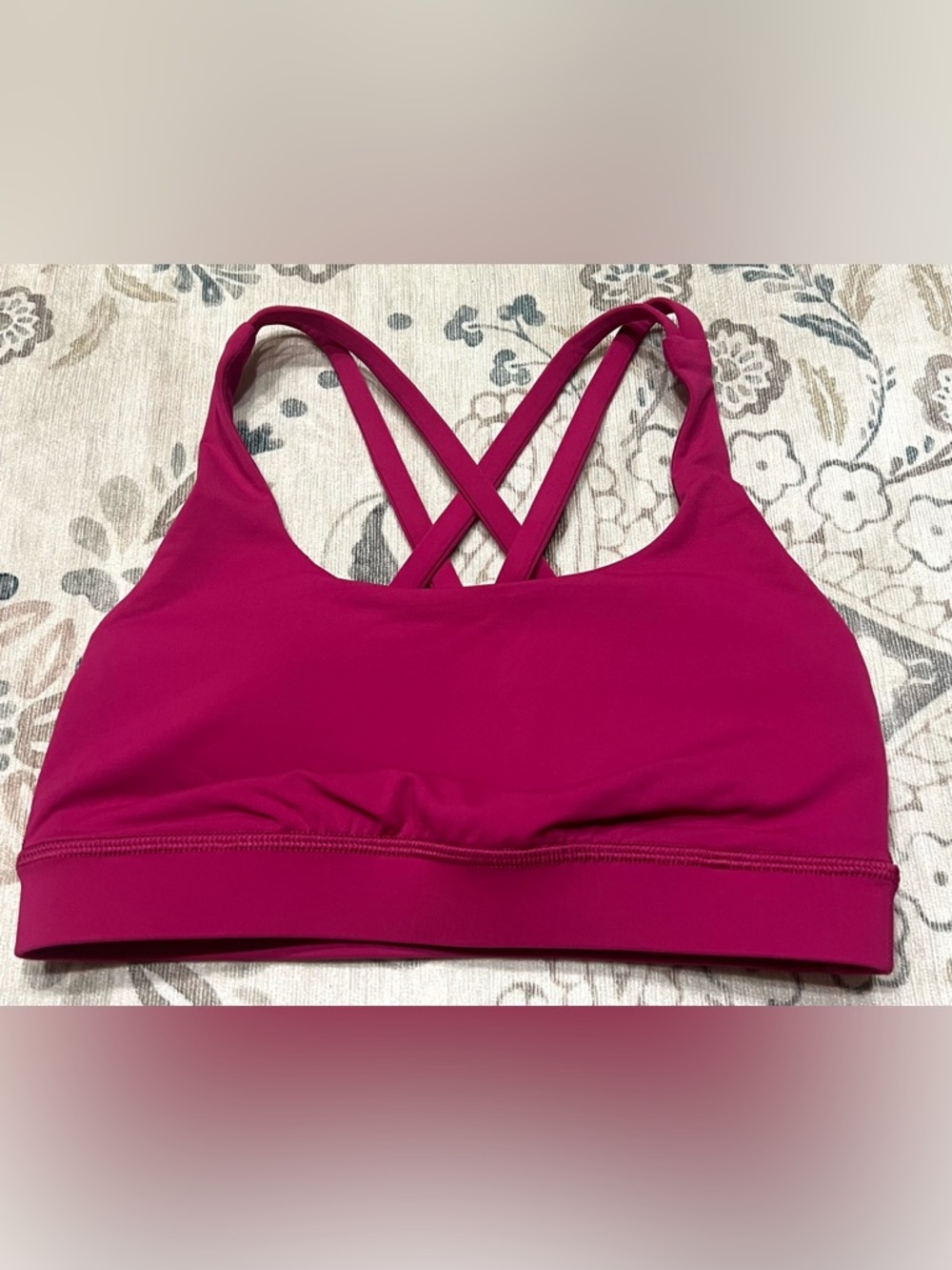 Lululemon Energy Bra *Medium Support, B–D Cups Ripened Raspberry Size 2 - Picture 3 of 6